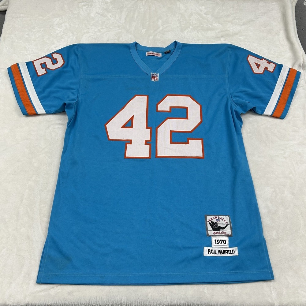 Mitchell & Ness Jersey Mens 54 Blue Paul Warfield 1970 Miami Dolphins Throwback